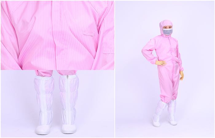 Pink esd coverall