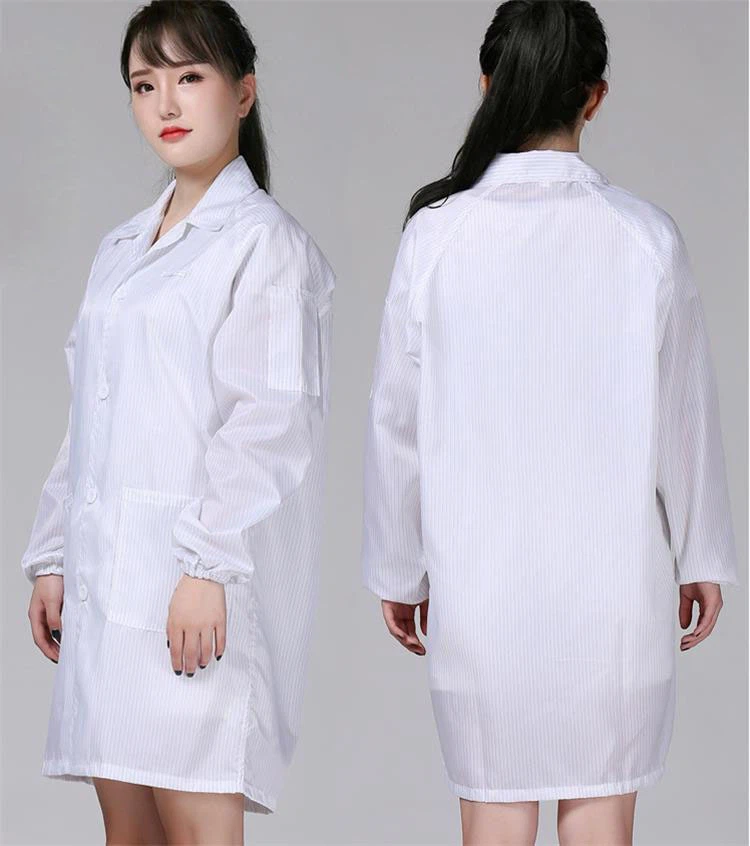 ESD smock gown white ESD smock gown white